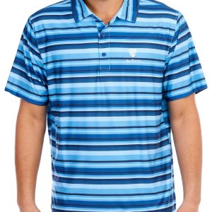 Ben Sherman Men's Striped Print Short Sleeve Sport Polo