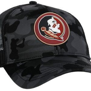 Florida State Mens FSU Seminoles Black Camo Logo Hat