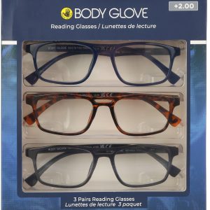 Body Glove Womens 3 Pr Rectangular Reading Glasses Set