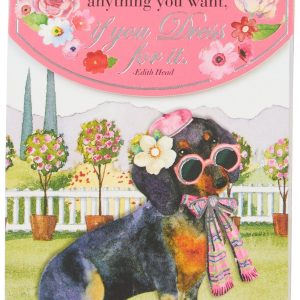 Punch Studio Dressy Dachshund Pocket Notepad