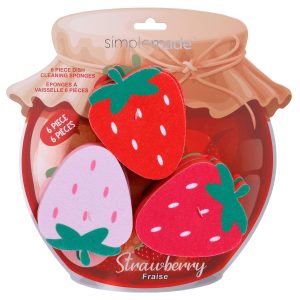 Simple Made 6 Pk Strawberry Dish Sponges