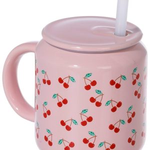 Global Design Collection Cherries Ceramic Mug