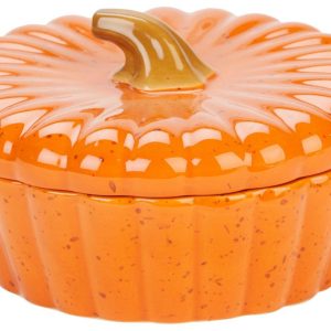 10 Strawberry Street 8 in Ceramic Pumpkin with Lid